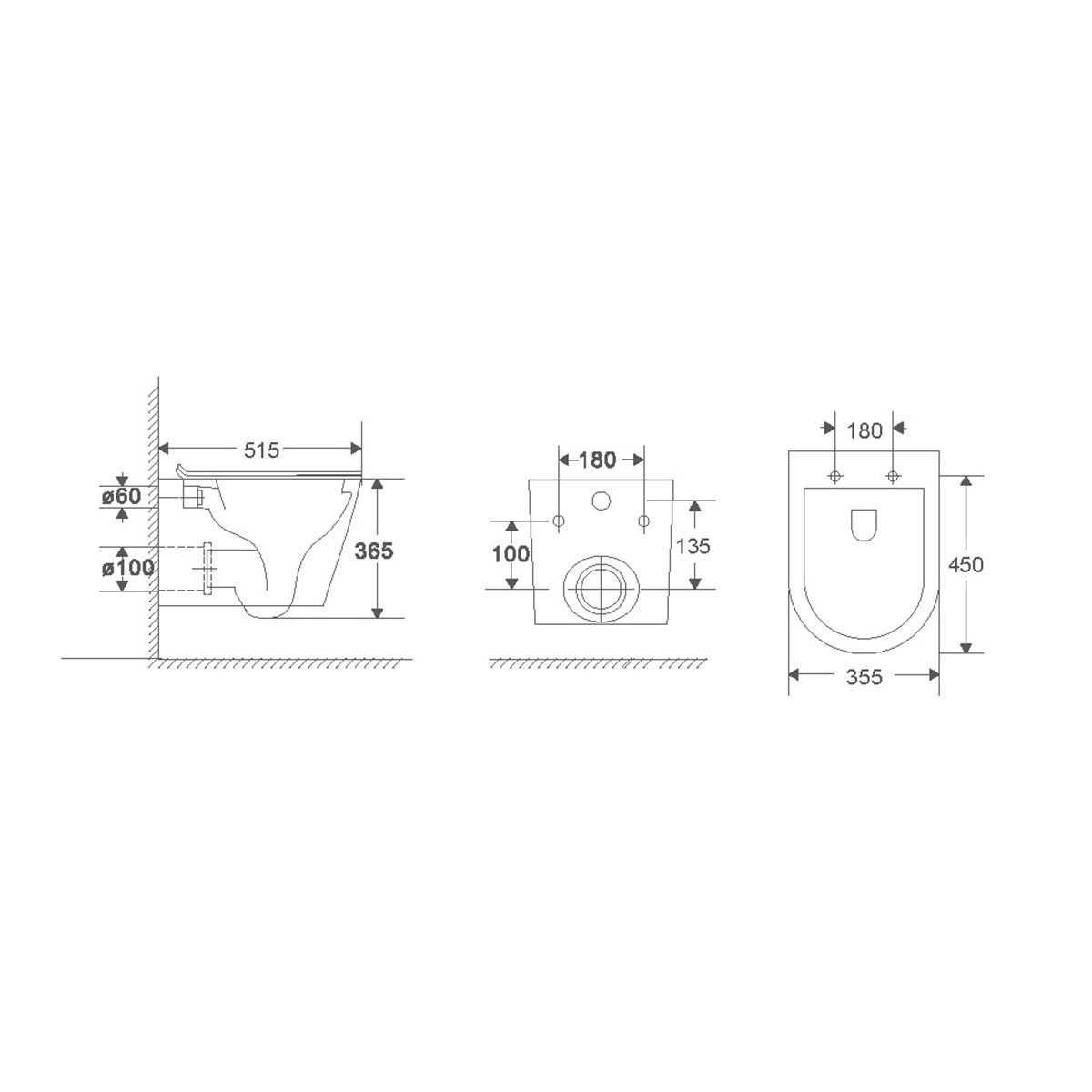 Унитаз подвесной безободковый Vincea Piatti VT1-11T белый, с сиденьем микролифт