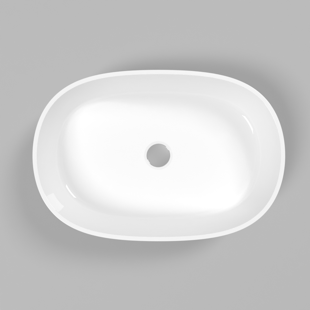 Умывальник WHITECROSS Opal 56x38 (белый глянец) иск. камень