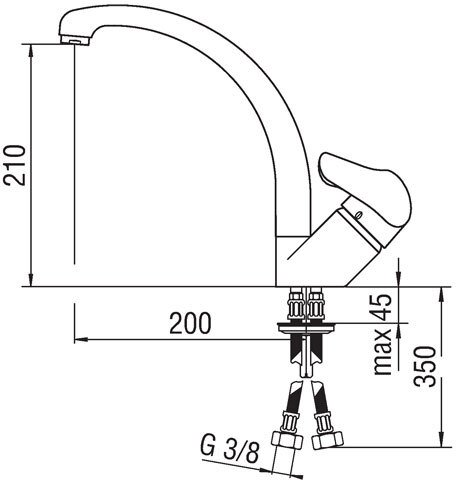 Смеситель для кухни Nobili Hera HE24113CR Хром