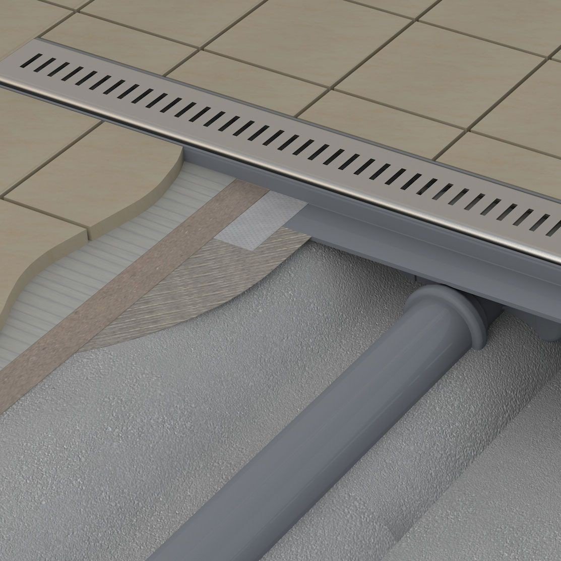 Душевой лоток Ravak Zebra 850 X01434 Хром матовый