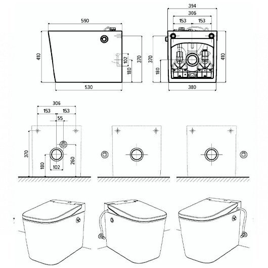 Унитаз приставной безободковый Lemark SATOFSHFS2 белый
