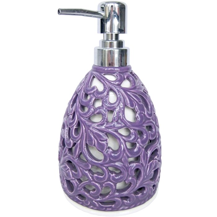 Дозатор жидкого мыла Fixsen Livy A213-P1-1 Белый Фиолетовый Хром