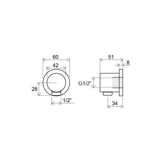 Шланговое подключение Ravak X07P004 хром