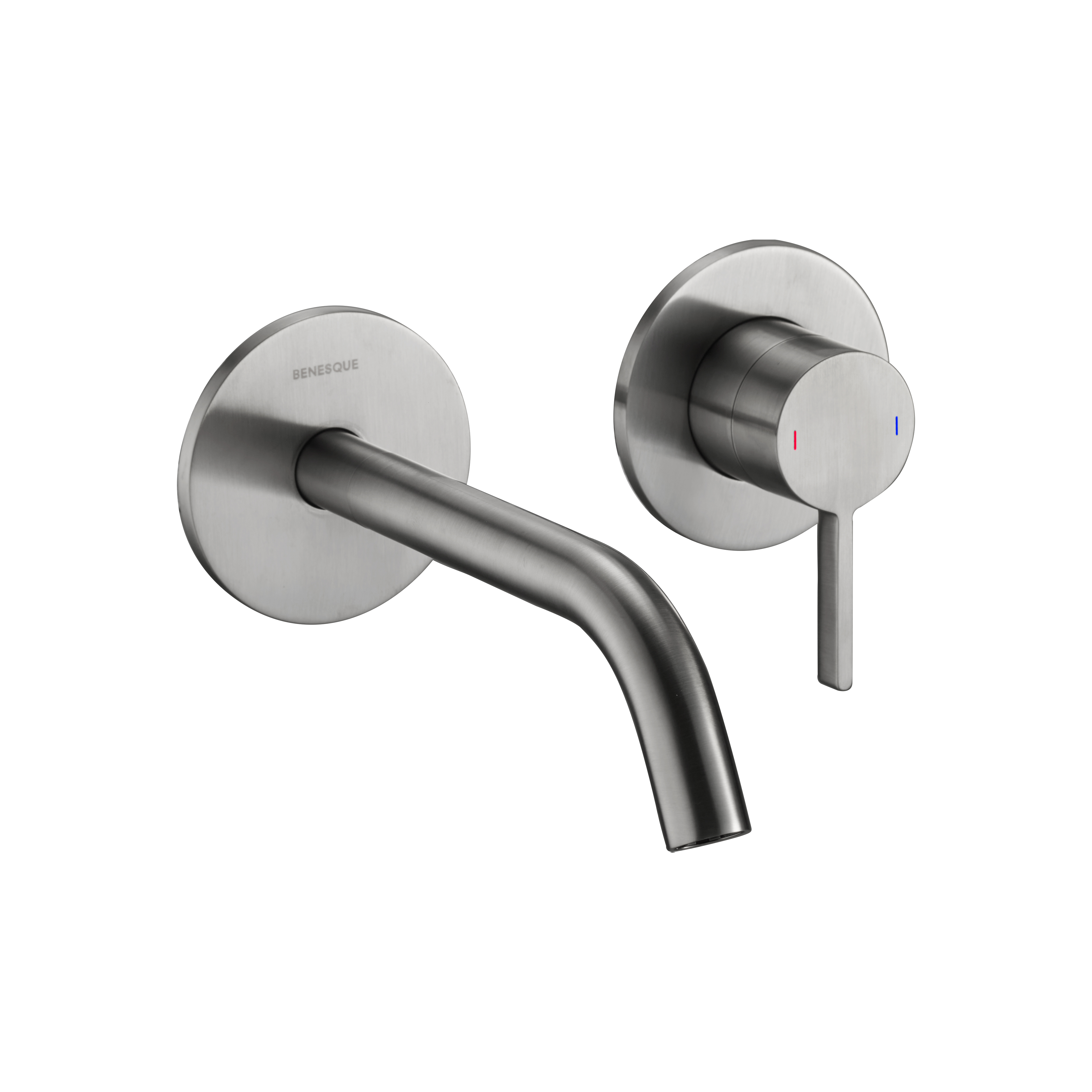 Смеситель для раковины встраиваемый Benesque Lumiere 10010302 брашированный никель