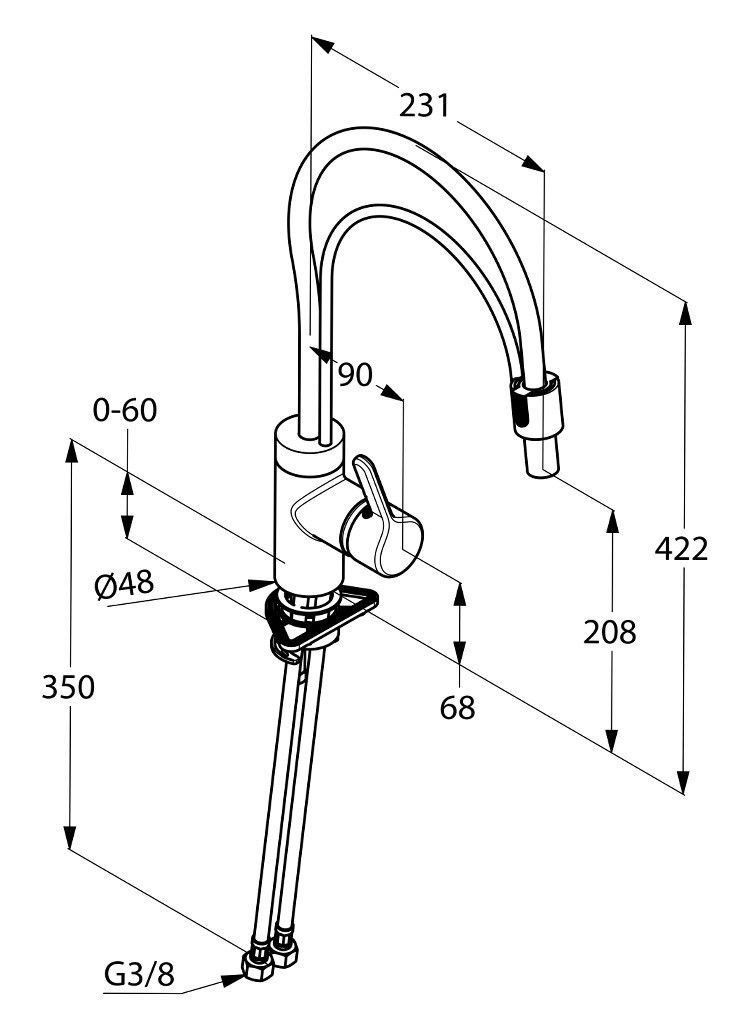 Смеситель для кухни Kludi Bingo Star 428590578 хром