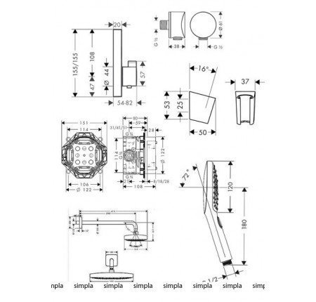 Душевая система Hansgrohe Raindance Select E 27296000 с термостатом Хром