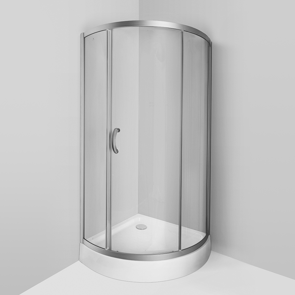 Душевой угол Am.Pm Bliss L 90x90x206 профиль хром, стекло прозрачное