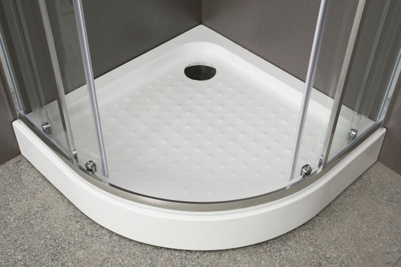 Душевой уголок BelBagno Uno R-2 85x85 профиль Хром стекло прозрачное