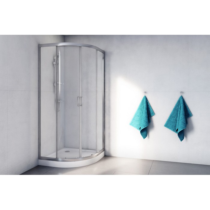 Душевой угол Excellent 201 80x80x190 профиль хром, стекло прозрачное