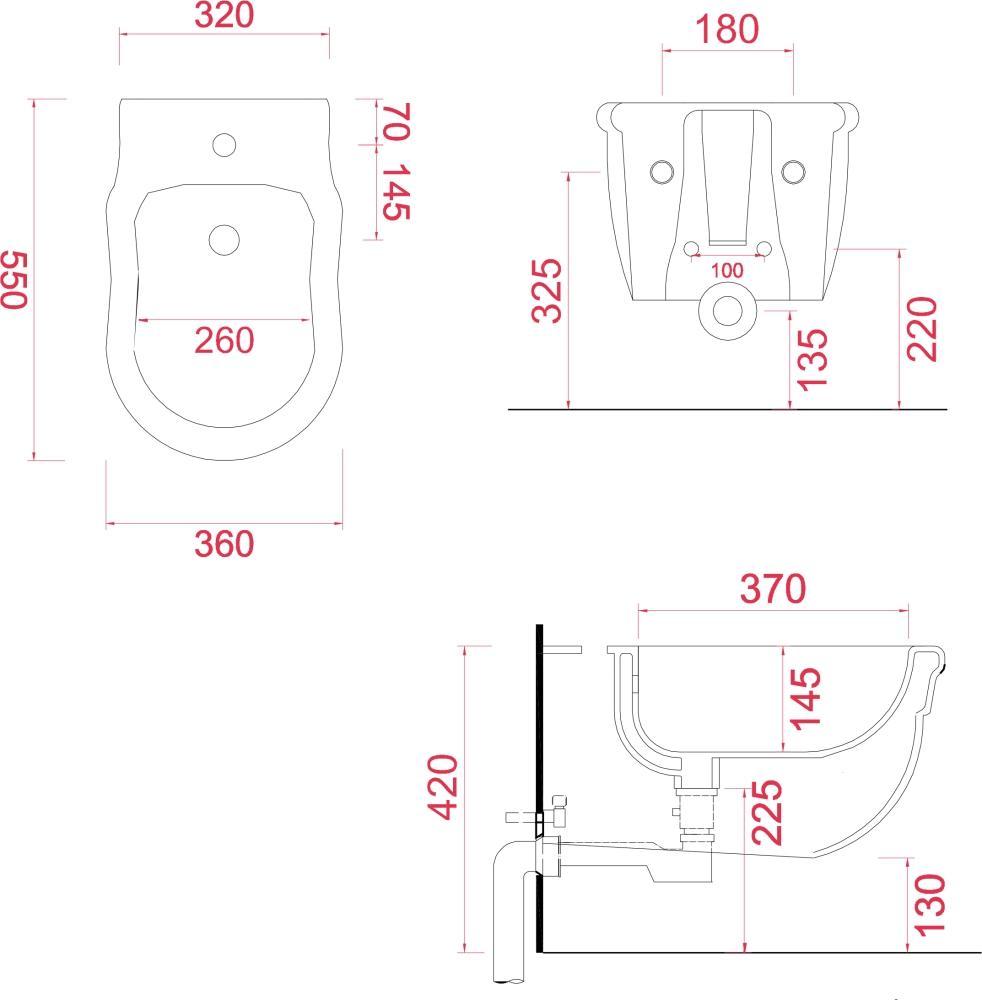 Биде подвесное ArtCeram Hermitage HEB003 черное