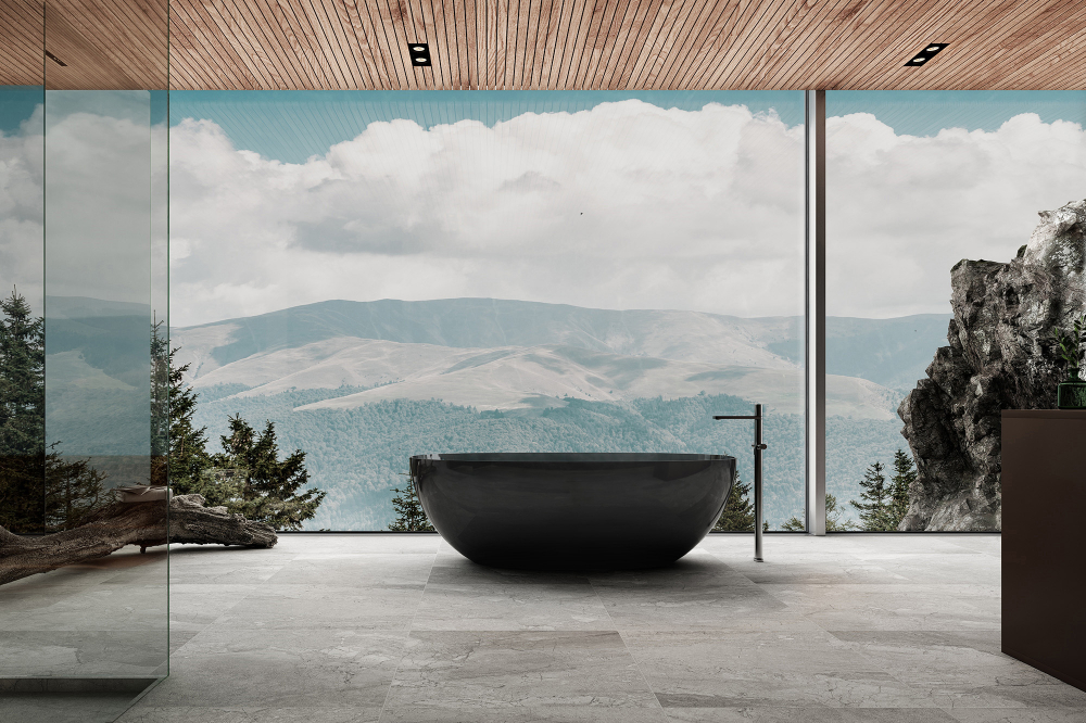 Прозрачная ванна ABBER Kristall AT9701Onyx