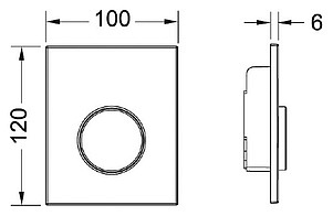 Кнопка смыва TECE Loop Urinal 9242626 хром глянцевый