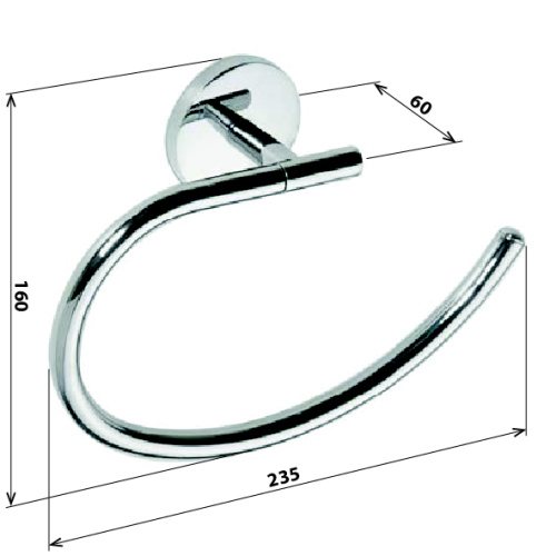 Кольцо для полотенец Bemeta Alfa 102402062 Хром