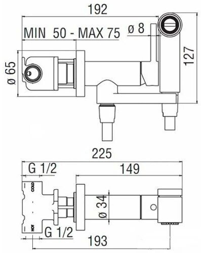 Гигиенический душ со смесителем Nobili AV00600CR хром