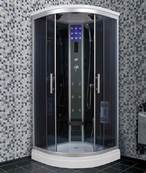 Душевая кабина Timo Standart T-1101 100x100x220 профиль хром матовый, стекло прозрачное