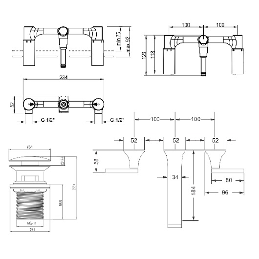 Смеситель для раковины Villeroy & Boch Classic TVW10111011061 хром