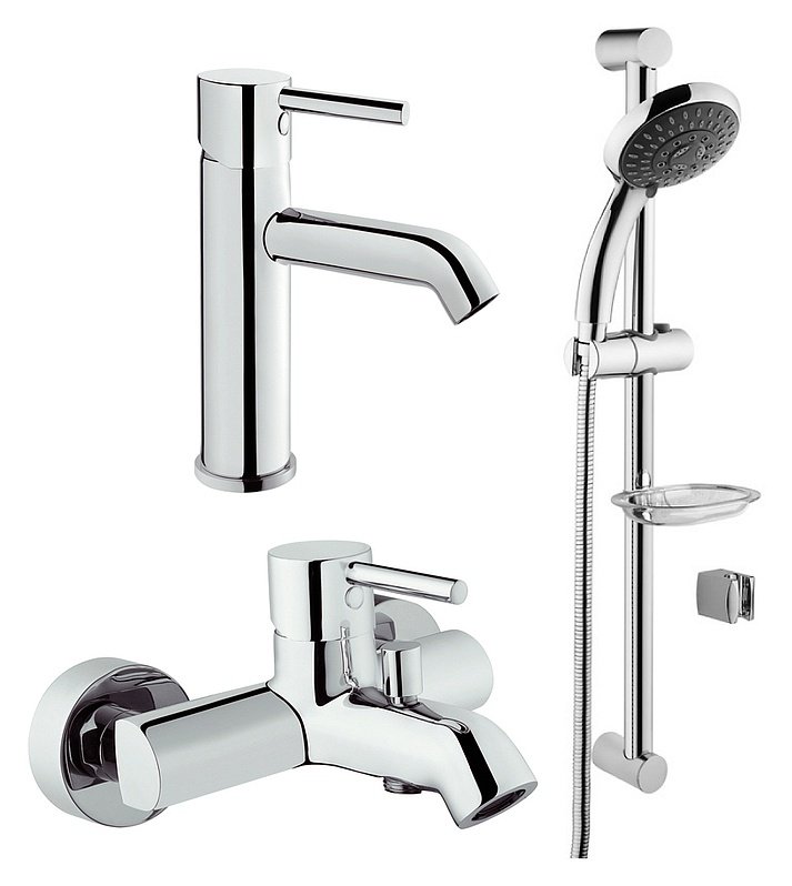 Комплект смесителей для ванной Vitra Minimax S A49153EXP Хром