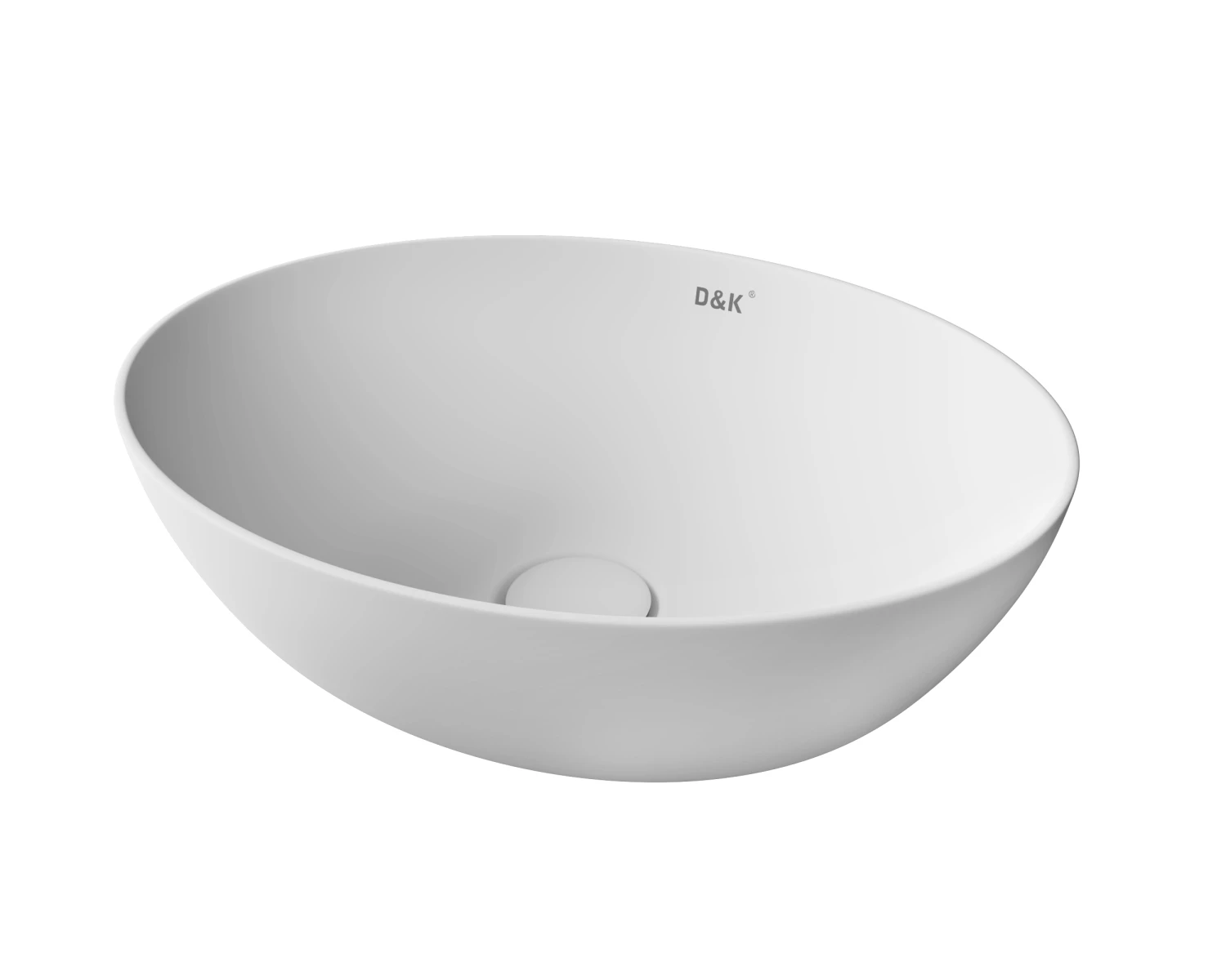 Раковина накладная 41см D&K Matrix DT1390708 белый матовый