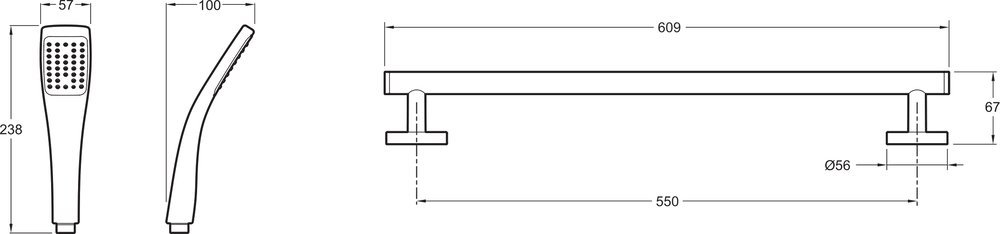 Душевой гарнитур Jacob Delafon EO E99938-CP Хром