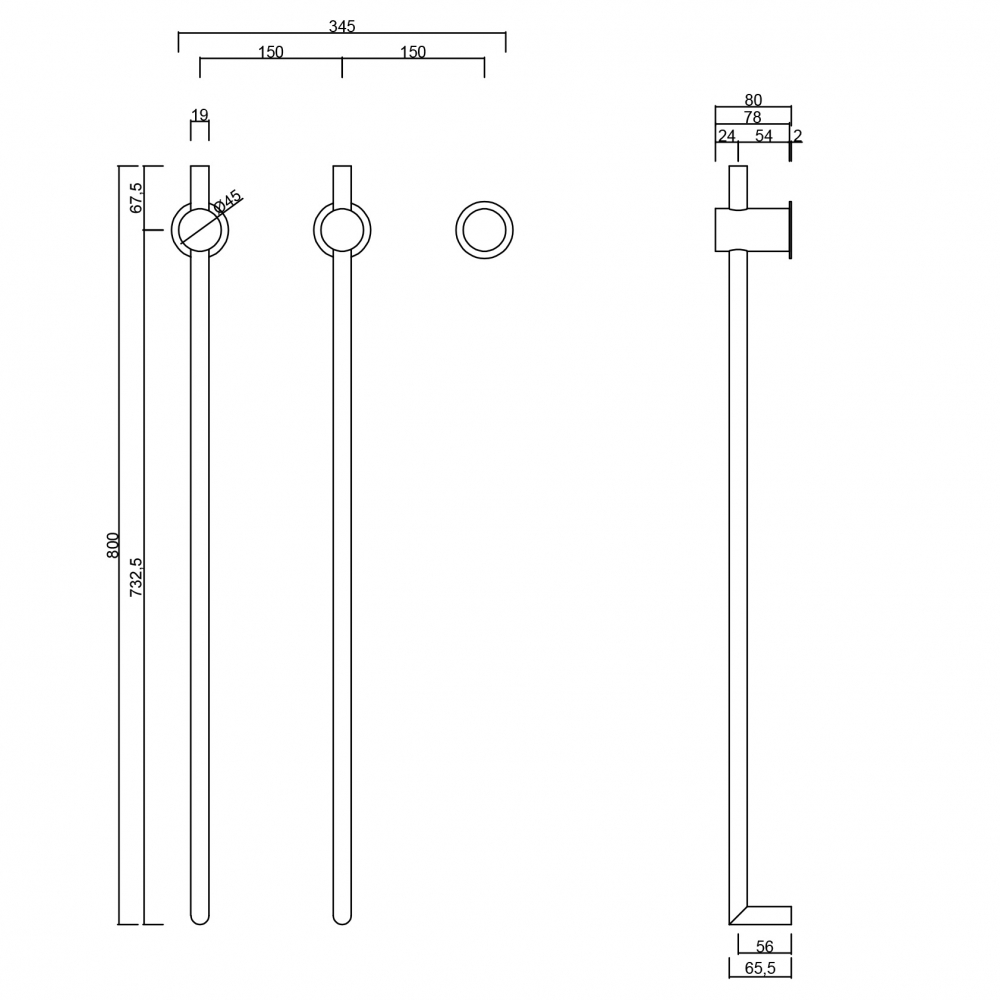 Полотенцесушитель электрический ABBER Charme AH4002 хром
