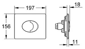 Кнопка смыва Grohe Skate Air 38506000 хром глянцевый