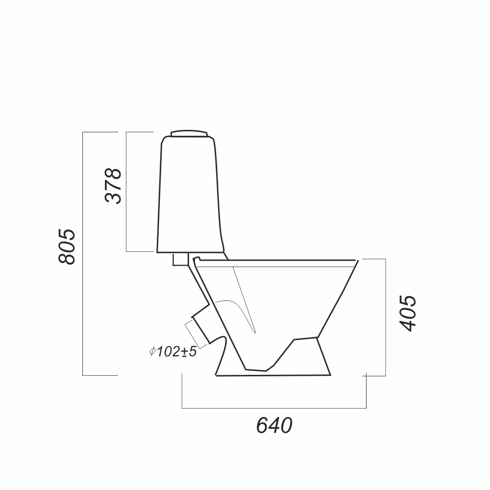 Унитаз-компакт Sanita Самарский комфорт SMRSACC01070711 с бачком и сиденьем микролифт