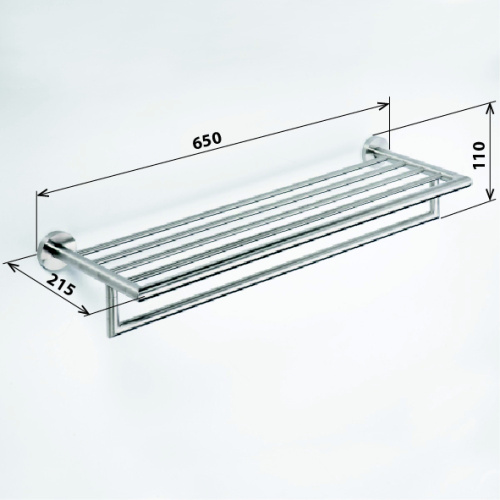 Полка для полотенец Bemeta Neo stainless 104205075 Хром
