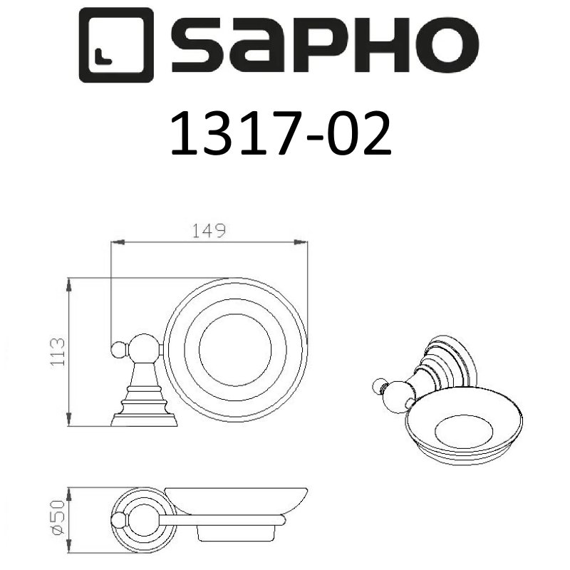 Мыльница Sapho DIAMOND 1317-02 хром