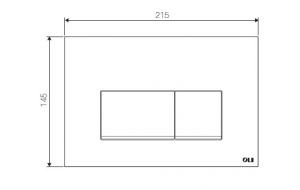 Кнопка смыва для унитазов OLI STREAM 641504 хром глянцевый