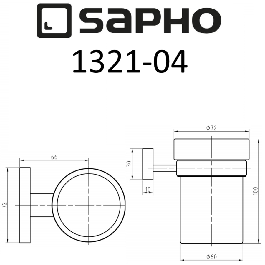 Стакан для ванной Sapho OLYMP 1321-04 хром