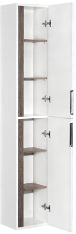 Шкаф пенал Акватон Рене 31 подвесной 1A222003NRC80 Белый Грецкий орех