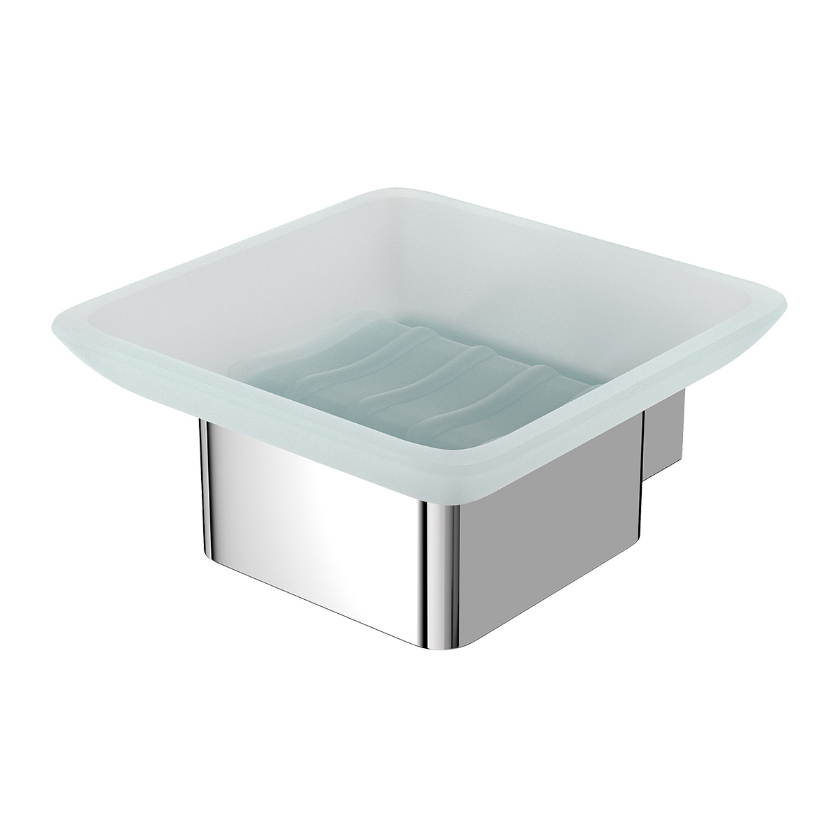 Мыльница Lemark SMOOTH LINE 9741016 с держателем, хром