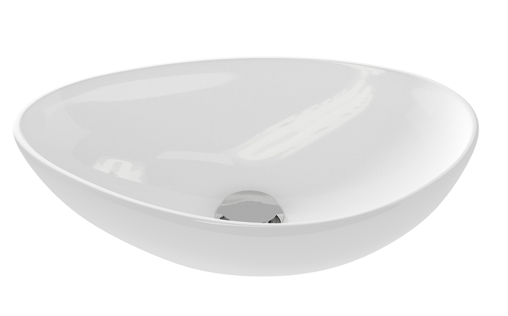 Раковина накладная 55см Cersanit Moduo 55 Leaf 63571 белый