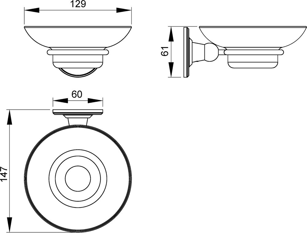 Мыльница Timo Nelson 150021/00 Хром
