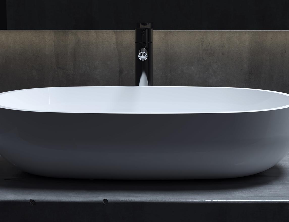 Раковина накладная 64см Salini Gloria 1102205M белый матовый