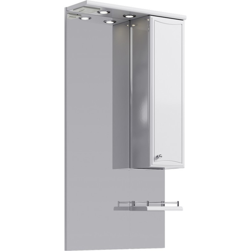 Зеркальный шкаф Aqwella Барселона 55 Ba.02.55 с подсветкой Белый