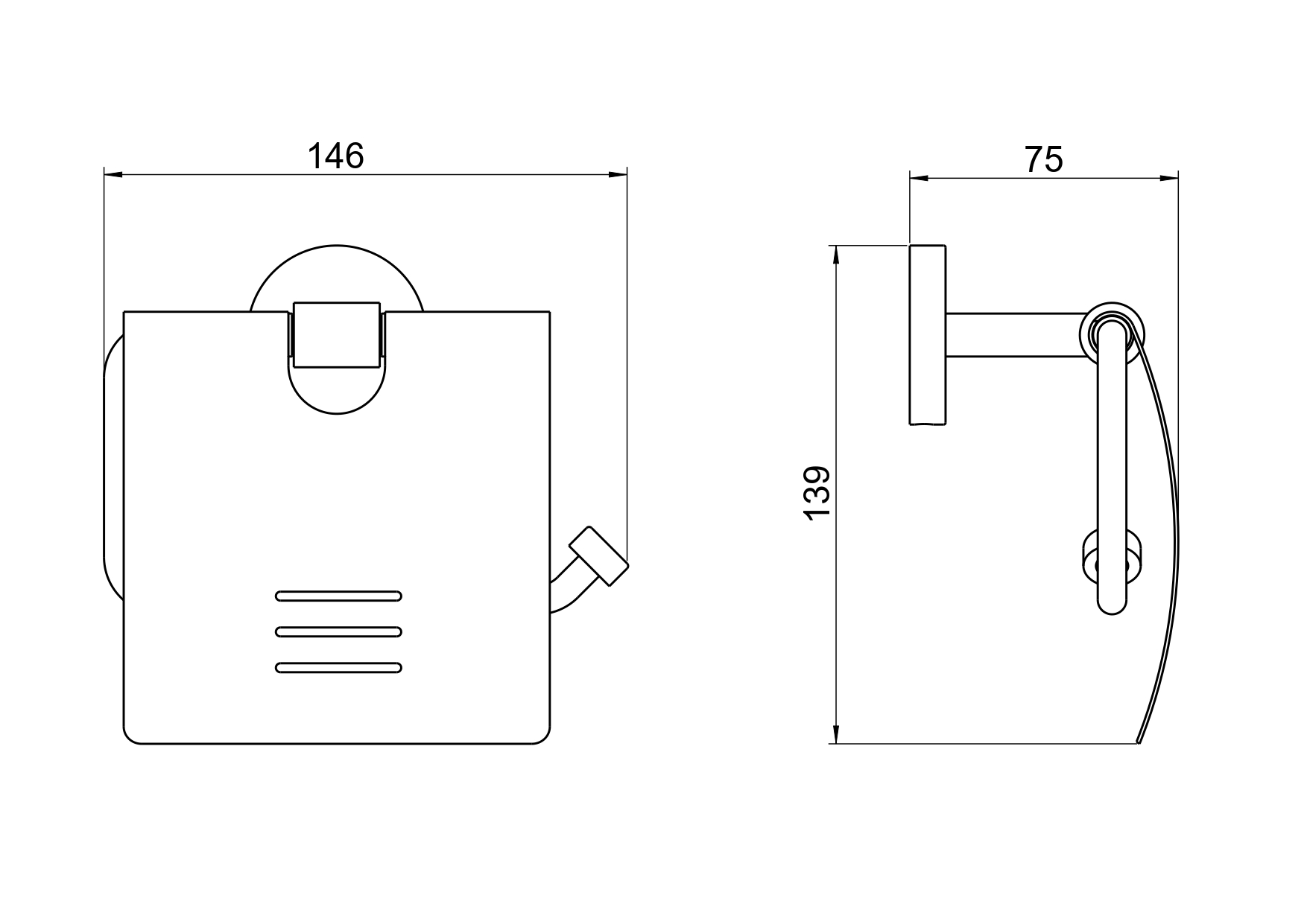 Держатель туалетной бумаги Aquatek Бетта AQ4609MB черный матовый
