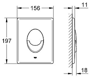 Кнопка смыва Grohe Skate Air 38505000 хром глянцевый