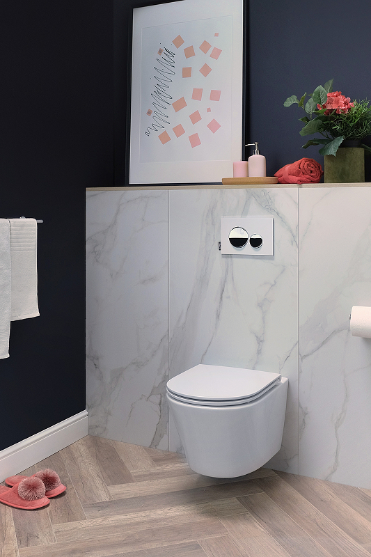 Кнопка смыва Jacob Delafon E20859-CP-MWH хром/белый матовый