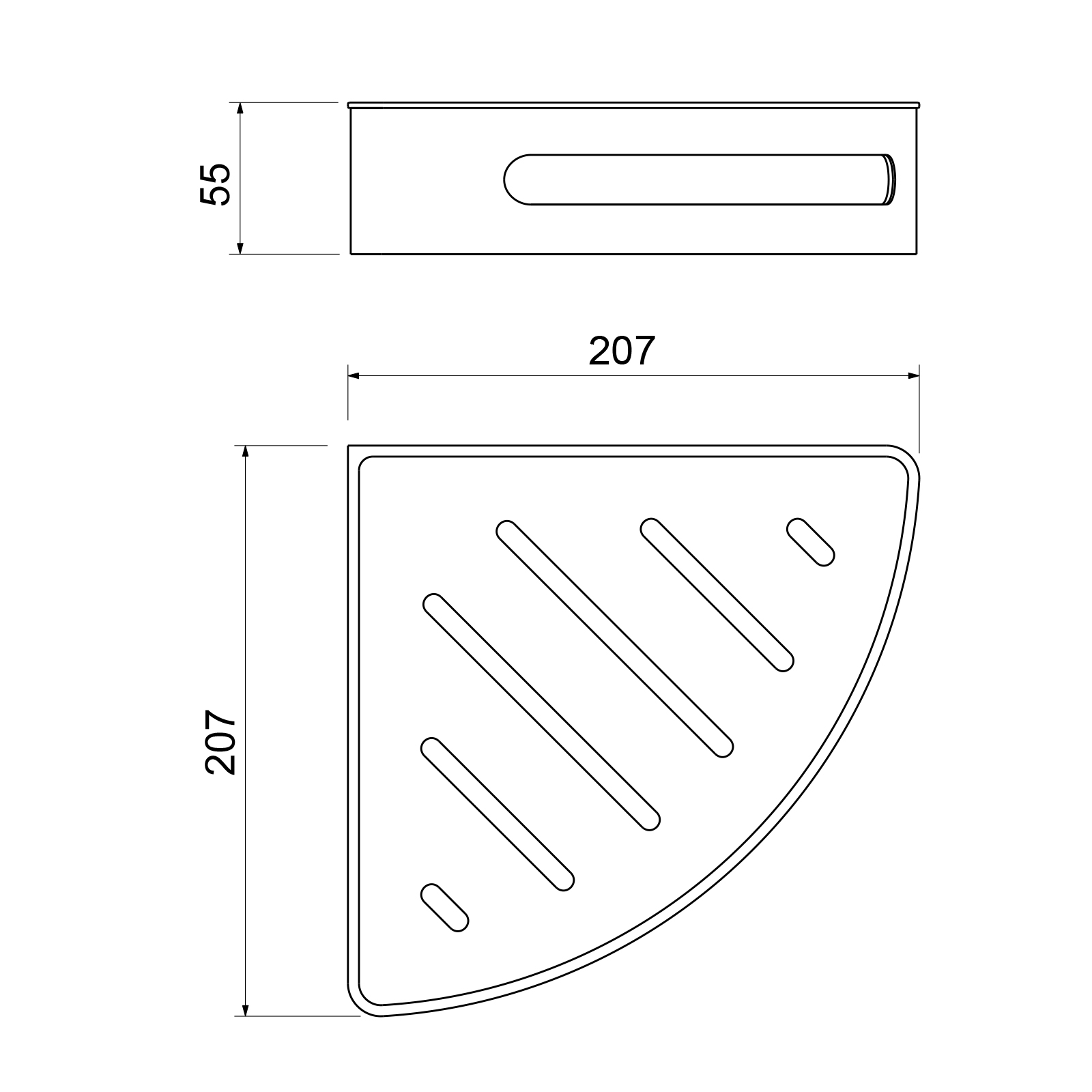 Полка угловая Timo Luiro 18577/18 черное золото