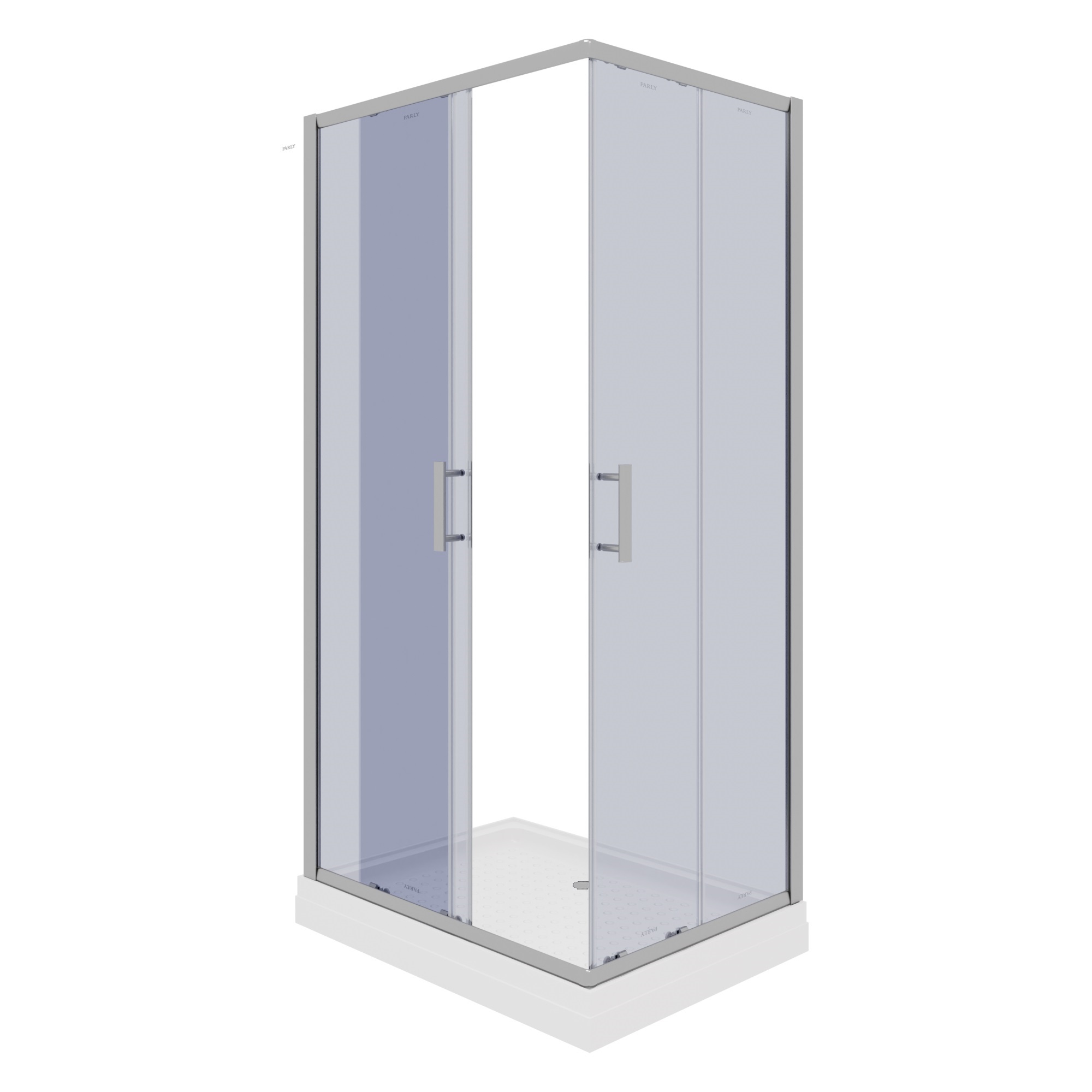Душевой угол Parly 70x100x185 профиль хром, стекло тонированное