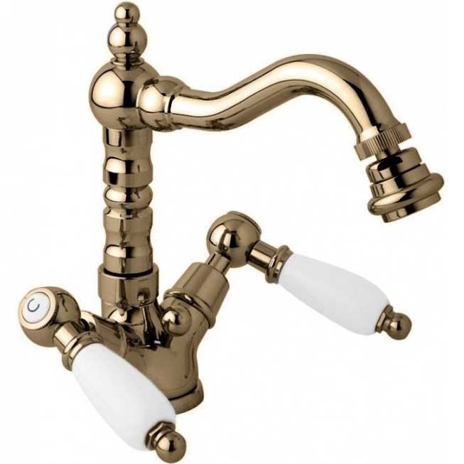 Смеситель для биде Cezares First BS2 ручки Белые Хром