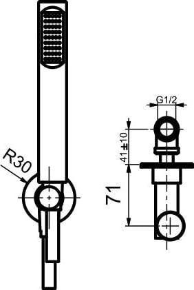 Душевой гарнитур Webert Opera AC0982 Хром Серый