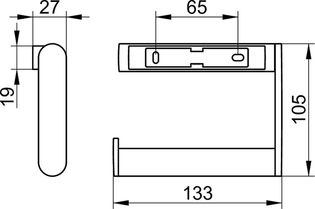 Держатель для туалетной бумаги Keuco Plan 14962370000 черный матовый