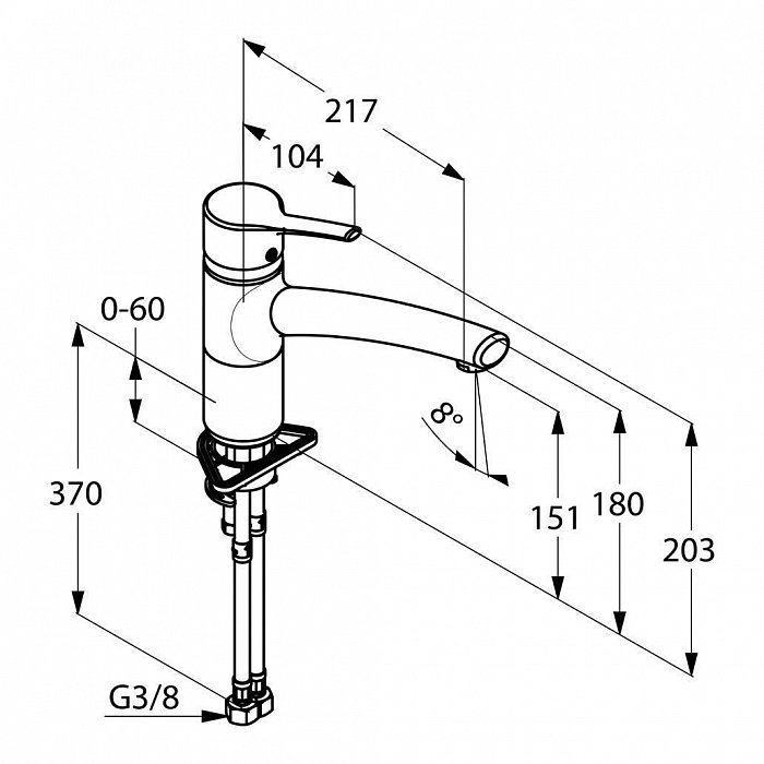 Смеситель для кухни Kludi Trendo 335740575 хром