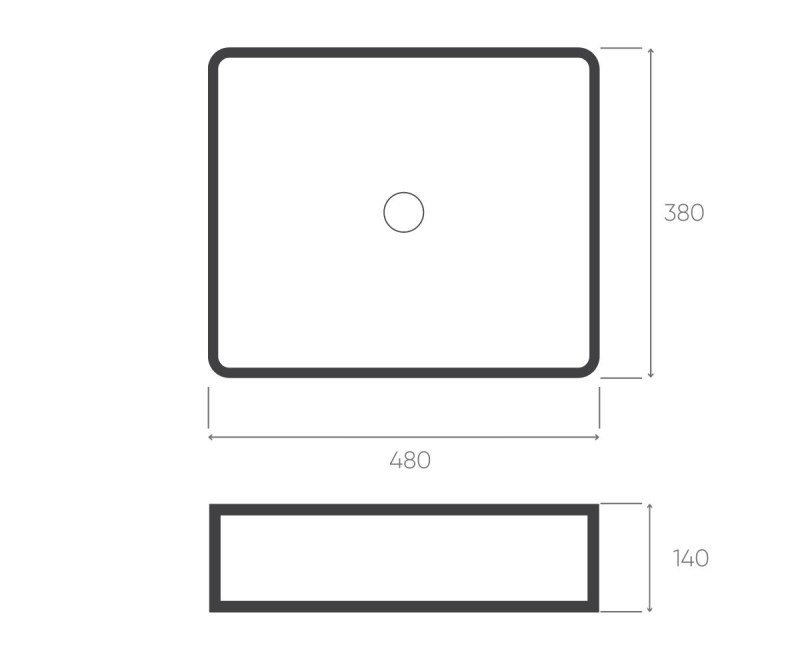 Раковина чаша Bronze de Luxe SCANDI 1010-GM, серый