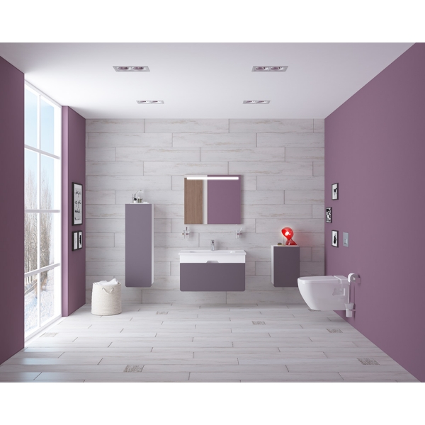 Шкаф-пенал Vitra D-Light 36 подвесной L Белый матовый