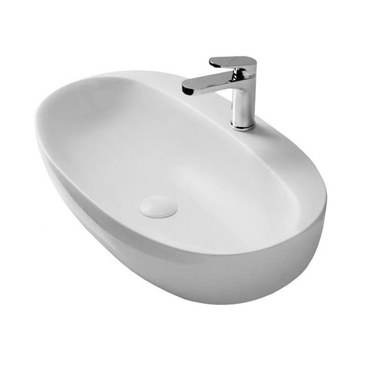 Раковина накладная 60см Azzurra Elegance ECI60M bi*1 белый