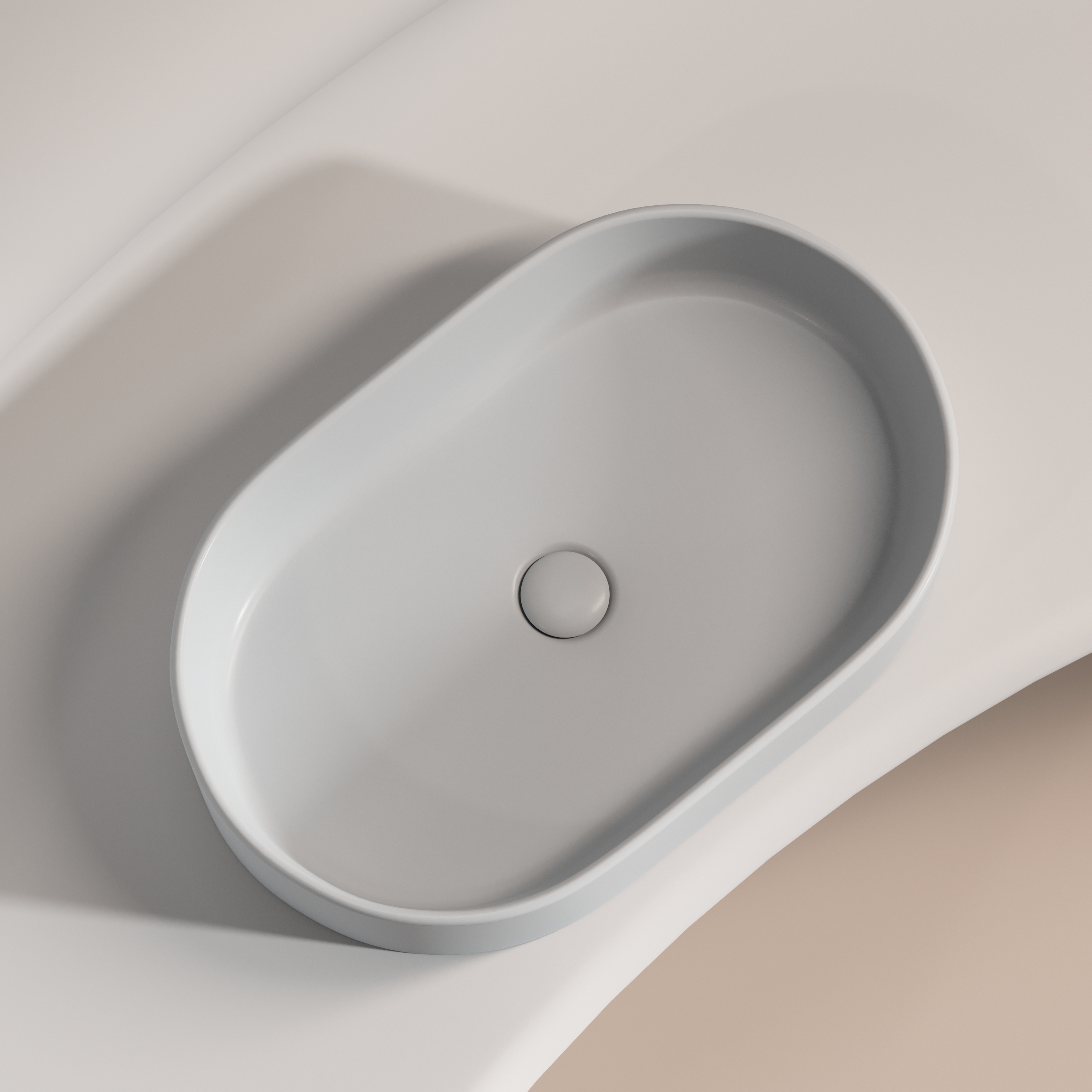 Раковина накладная 60см Ceramica Nova Element CN6048MSG серый матовый