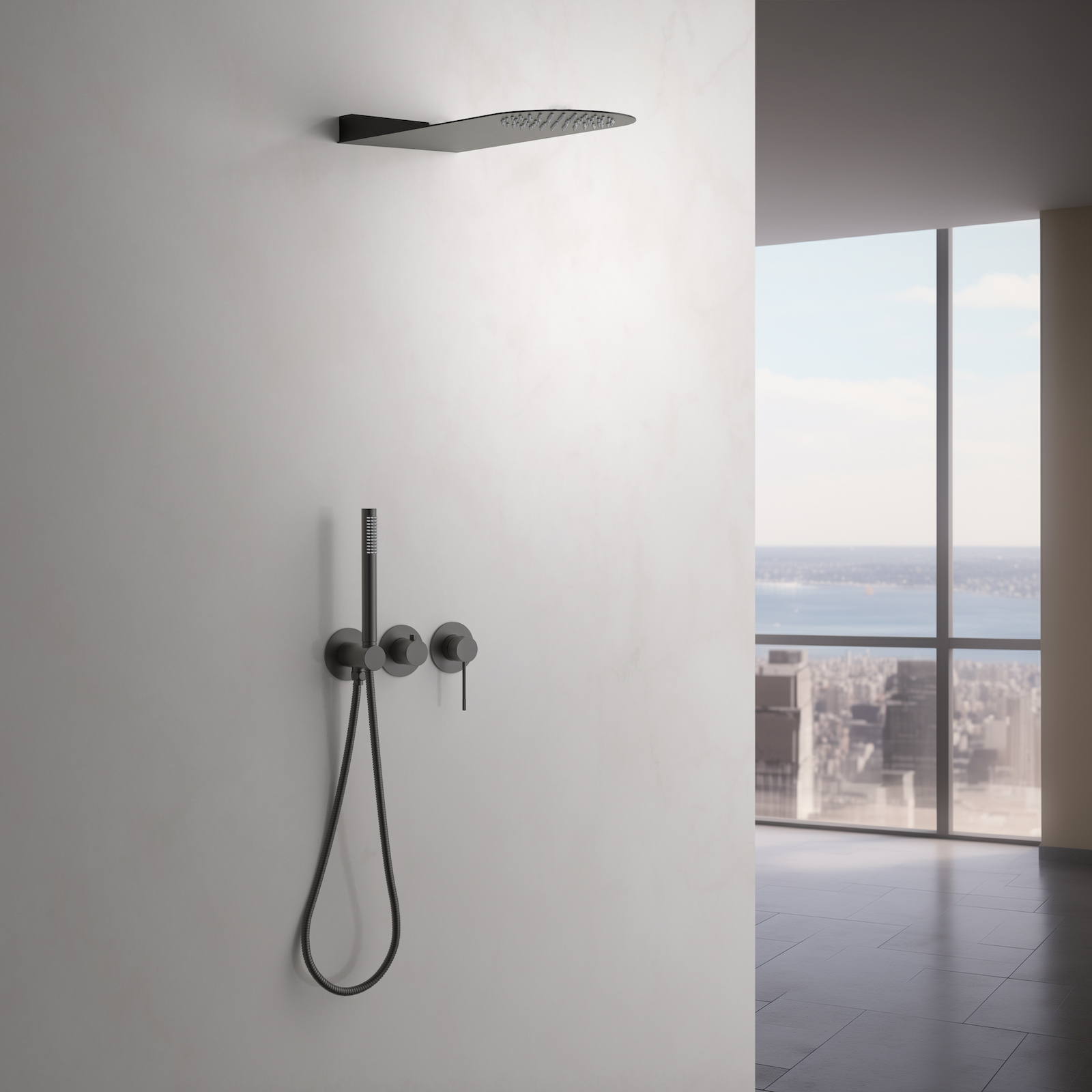 Встраиваемая душевая система со смесителем Timo Saona SX-2340/18SM черное золото